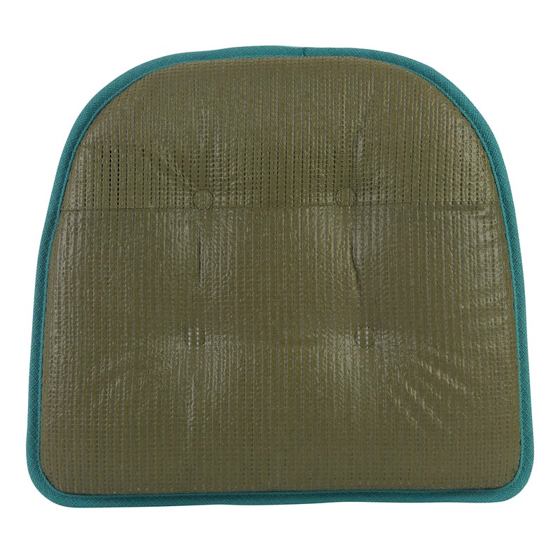 Klear Vu وسائد كراسي كليار فيو أوميغا غير قابلة للانزلاق، مجمعة في الولايات المتحدة الأمريكية، وسائد مقعد على شكل حرف U مقاومة للانزلاق لغرفة الطعام، المطبخ، المكتب، 15"x16"، أزرق تركوازي صلب، عبوة 4 - Image 4